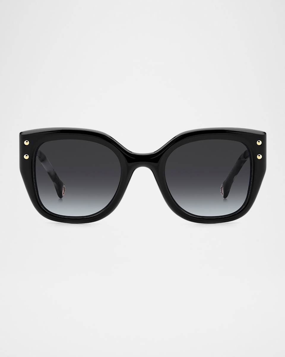 HER312 Logo-Print Square Acetate Sunglasses